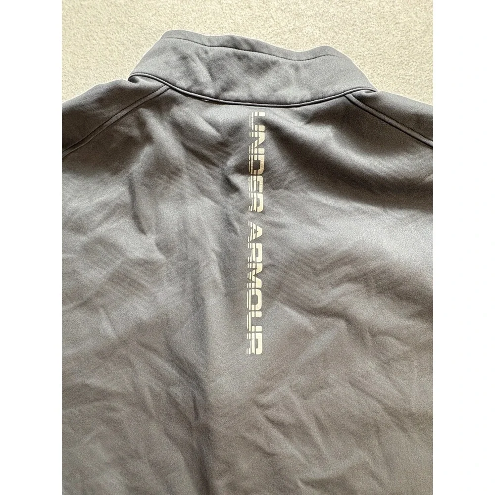 Under Armour ACC Quarter Zip Pullover Mens XL Gray Black Performance Sweatshirt